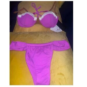 ViX Paula Hermanny Pink Bikini Set Size Medium